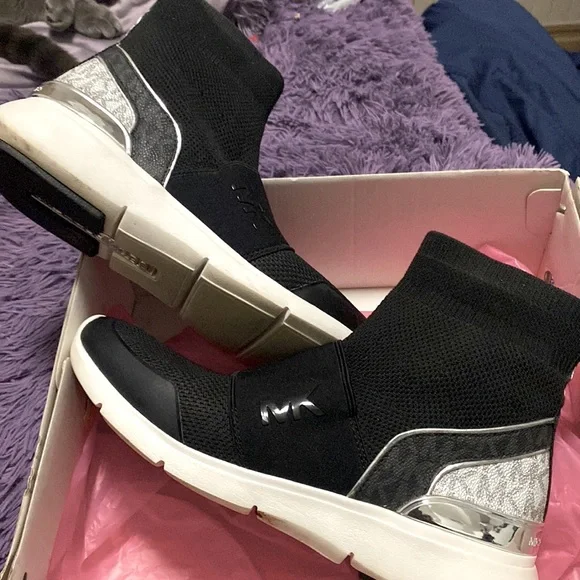 MICHAEL Michael Kors Black and Silver Sneakers - Picture 1 of 5